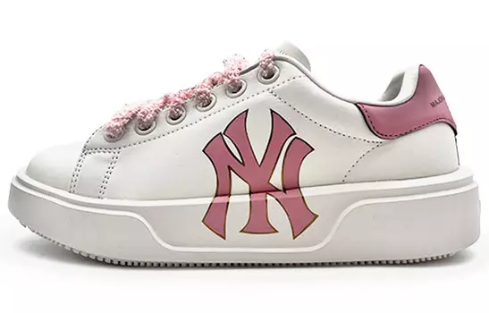 Кроссовки MLB Chunky Classic Skateboarding Shoes Unisex Low-top White/pink, белый