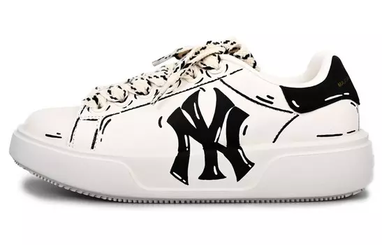 Кроссовки MLB Chunky Classic Skateboarding Shoes Unisex Low-top Beige/black, бежевый/черный