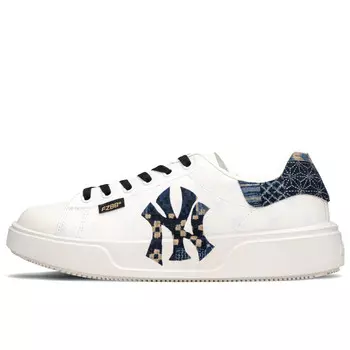 Кроссовки MLB Chunky Classic Skateboarding Shoes Unisex Low-top White/blue, белый/синий