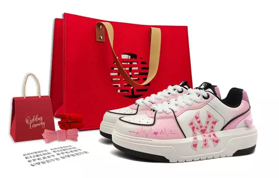 Кроссовки MLB Chunky Liner Skateboard Shoes Unisex Low-Top Pink, розовый