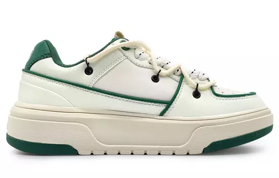 Кроссовки MLB Chunky Liner Skateboard Shoes Unisex Low-Top Beige/Black