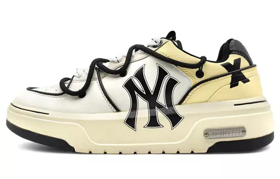 Кроссовки MLB Chunky Liner Skateboard Shoes Unisex Low-Top Beige/Black