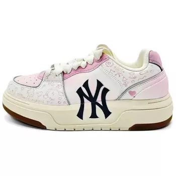 Кроссовки MLB Chunky Liner Skateboard Shoes Unisex Low-Top White, розовый