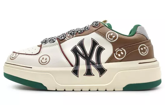 Кроссовки MLB Chunky Liner Skateboard Shoes Unisex Low-Top Beige/Black