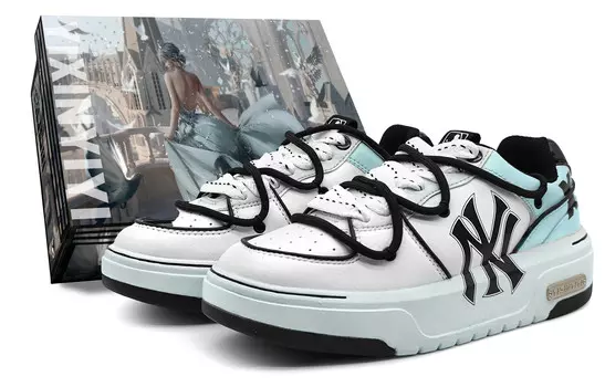 Кроссовки MLB Chunky Liner Skateboard Shoes Unisex Low-Top Beige/Black