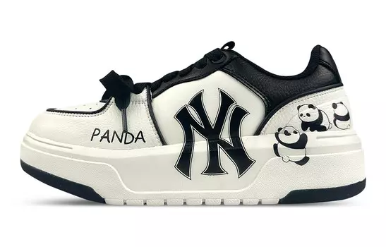 Кроссовки MLB Chunky Liner Skateboard Shoes Unisex Low-Top Black, белый