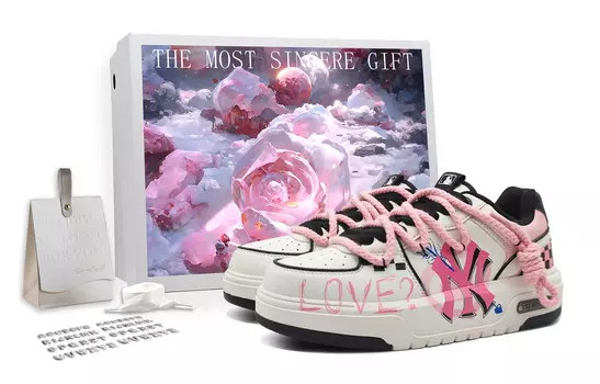 Кроссовки MLB Chunky Liner Skateboard Shoes Unisex Low-Top Pink