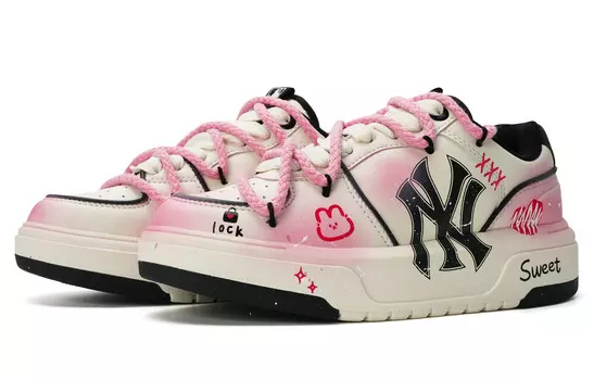 Кроссовки MLB Chunky Liner Skateboard Shoes Unisex Low-Top White, белый