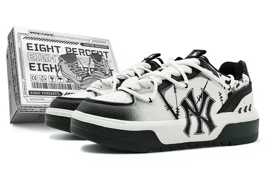 Кроссовки MLB Chunky Liner Skateboard Shoes Unisex Low-Top White Black