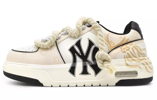 Кроссовки MLB Chunky Liner Skateboard Shoes Unisex Low-Top White Black