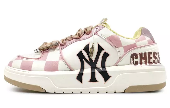 Кроссовки MLB Chunky Liner Skateboard Shoes Unisex Low-Top Beige/Black, бежевые/черные