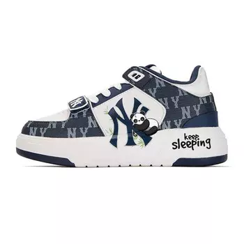 Кроссовки MLB Chunky Liner Skateboarding Shoes Unisex Mid-top White/Royal Blue/Fern Green, синий/белый