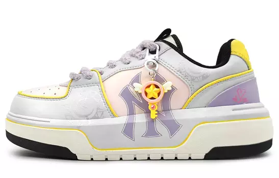 Кроссовки MLB Chunky Liner Skateboarding Shoes Unisex Low-top Pink/grey/yellow, фиолетовый