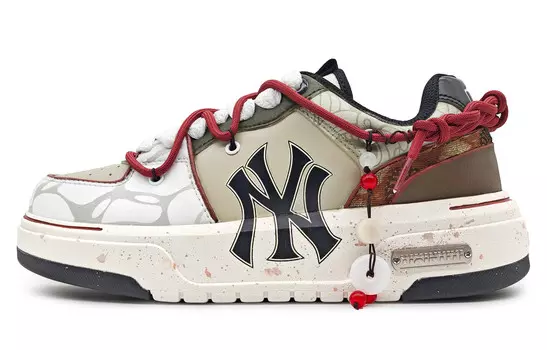 Кроссовки MLB Chunky Liner Skateboarding Shoes Unisex Low-top Brown, темно-зеленый