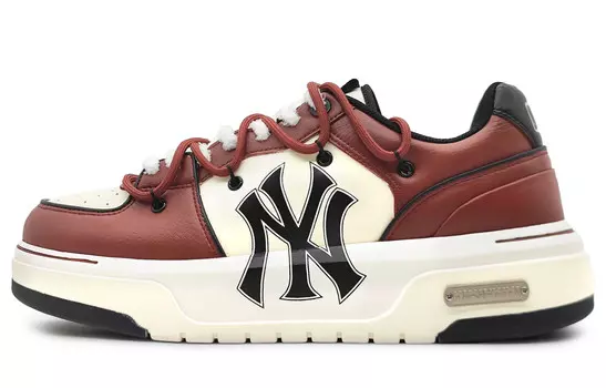 Кроссовки MLB Chunky Liner Skateboarding Shoes Unisex Low-top Burgundy, цвет Burgundy