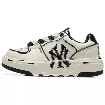 Кроссовки MLB Chunky Liner Skateboarding Shoes Unisex Low-top White Pink, кремовый/черный