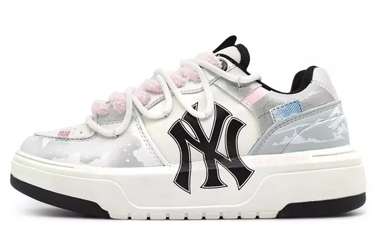 Кроссовки MLB Chunky Liner Skateboarding Shoes Unisex Low-top White/pink, розовый