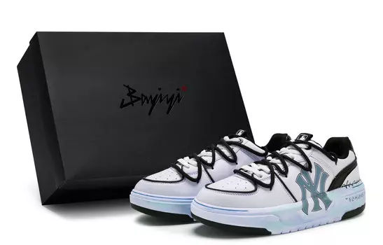 Кроссовки MLB Chunky Liner Skateboarding Shoes Unisex Low-top Black, синий/черный