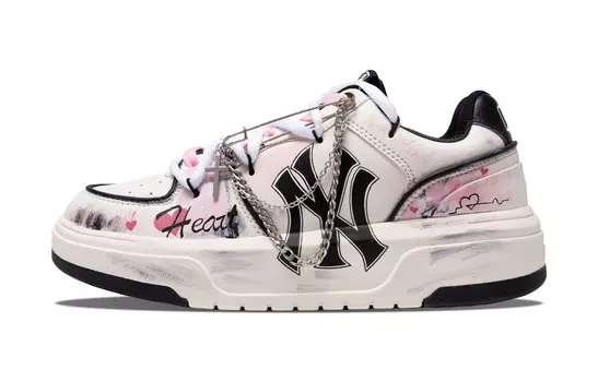 Кроссовки MLB Chunky Liner Skateboarding Shoes Unisex Low-top Chalk White, белый