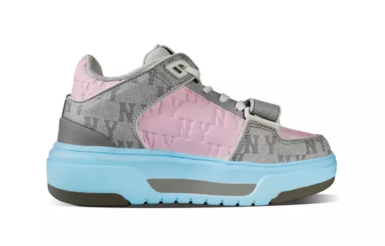 Кроссовки MLB Chunky Liner Skateboarding Shoes Unisex Low-top Dark Gray/Blue/Black, темно-серый/синий/черный