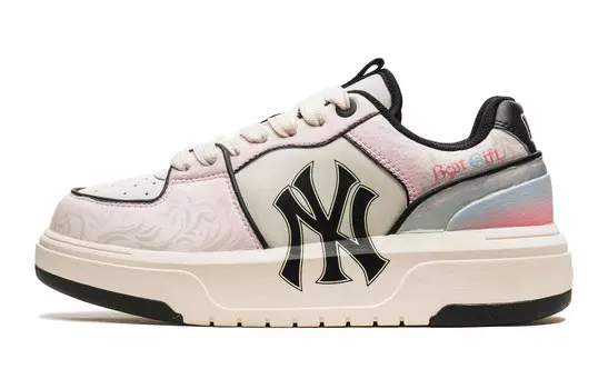 Кроссовки MLB Chunky Liner Skateboarding Shoes Unisex Low-top Black/Pink, черный/розовый