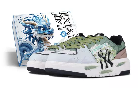 Кроссовки MLB Chunky Liner Skateboarding Shoes Unisex Low-top Green, зеленый