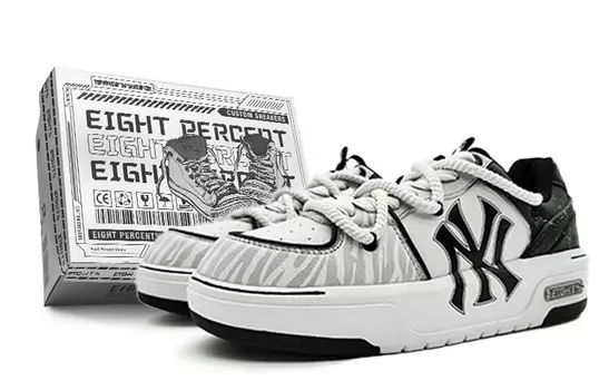 Кроссовки MLB Chunky Liner Skateboarding Shoes Unisex Low-top White/gray, белый