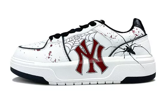 Кроссовки MLB Chunky Liner Skateboarding Shoes Unisex Low-top Black/Red, белый