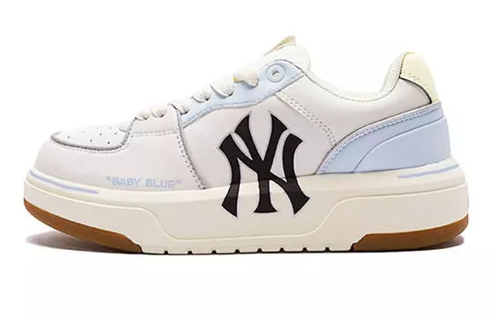 Кроссовки MLB Chunky Liner Skateboarding Shoes Unisex Low-top White/Blue/Yellow, голубой