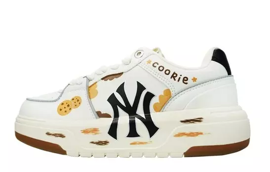 Кроссовки MLB Chunky Liner Skateboarding Shoes Unisex Low-top Black/orange, белый