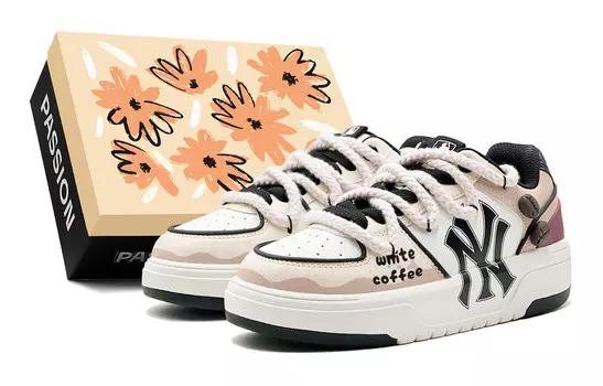 Кроссовки MLB Chunky Liner Skateboarding Shoes Unisex Low-top Beige/Brown, коричневый