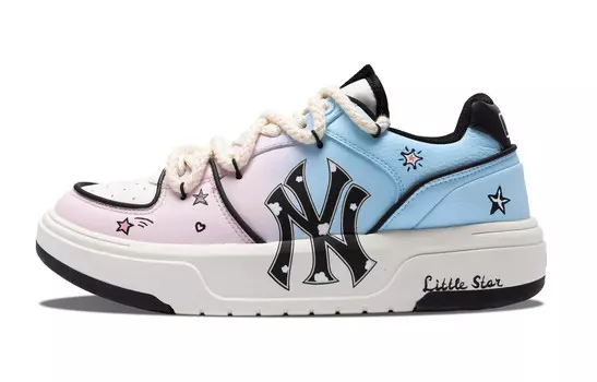 Кроссовки MLB Chunky Liner Skateboarding Shoes Unisex Low-top Blue/black, цвет Versatile Star