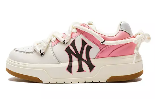 Кроссовки MLB Chunky Liner Skateboarding Shoes Unisex Low-top Pink/silver/off-white, розовый