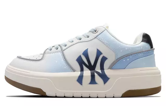 Кроссовки MLB Chunky Liner Skateboarding Shoes Unisex Low-top White, синий