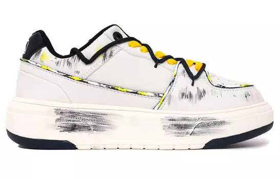 Кроссовки MLB Chunky Liner Skateboarding Shoes Unisex Low-top Yellow/black, белый