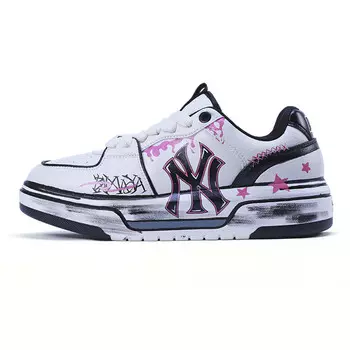 Кроссовки MLB Chunky Liner Skateboarding Shoes Unisex Low-top Core Black / Cloud White / Team Shock Pink 2, черный