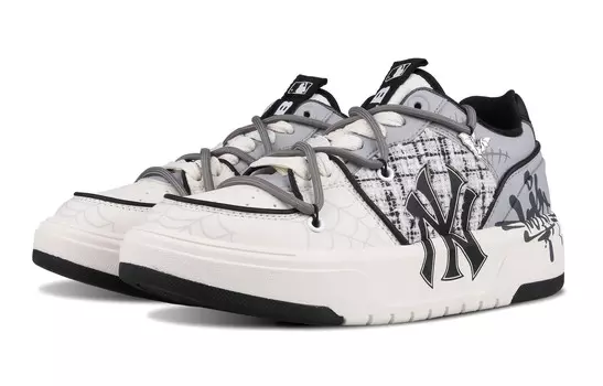 Кроссовки MLB Chunky Liner Skateboarding Shoes Unisex Low-top Gray, светло-серый