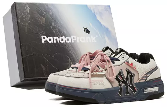 Кроссовки MLB Chunky Liner Skateboarding Shoes Unisex Low-top Pink/Black, черный