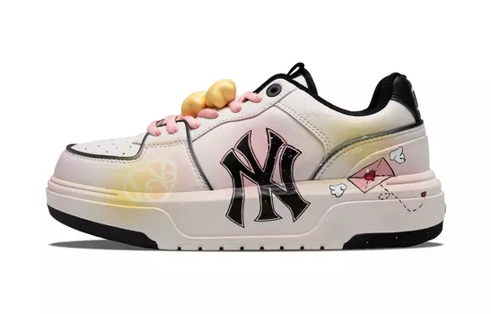 Кроссовки MLB Chunky Liner Skateboarding Shoes Unisex Low-top Pink/yellow/white, розовый