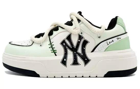 Кроссовки MLB Chunky Liner Skateboarding Shoes Unisex Low-top Green, зеленый