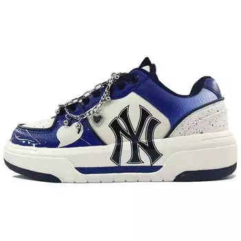 Кроссовки MLB Chunky Liner Skateboarding Shoes Unisex Low-top White/blue, синий