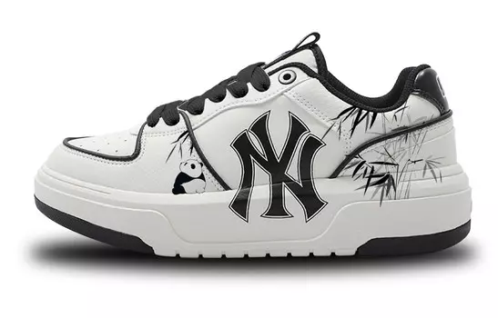 Кроссовки MLB Chunky Liner Skateboarding Shoes Unisex Low-top White/Black, белый/черный