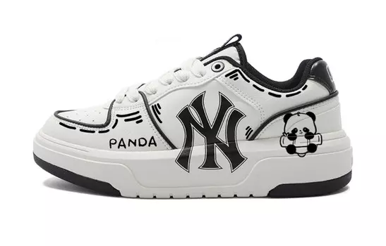 Кроссовки MLB Chunky Liner Skateboarding Shoes Unisex Low-top White/Black, белый/черный