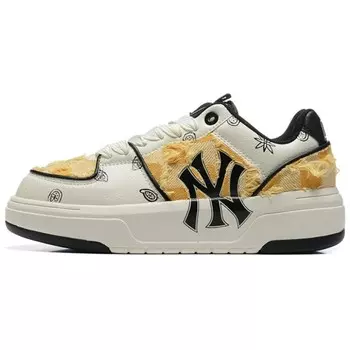 Кроссовки MLB Chunky Liner Skateboarding Shoes Unisex Low-top White And Yellow, белый/желтый