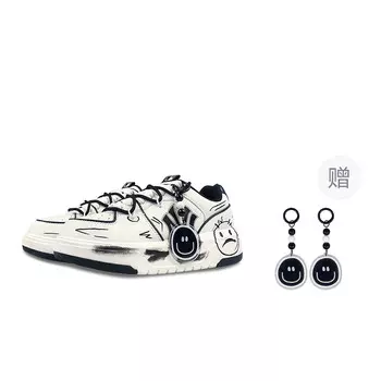 Кроссовки MLB Chunky Liner Skateboarding Shoes Unisex Low-top White/black, черный/белый