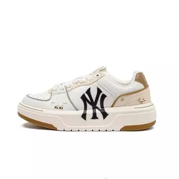 Кроссовки MLB Chunky Liner Skateboarding Shoes Unisex Low-top Light Brown, White, хаки