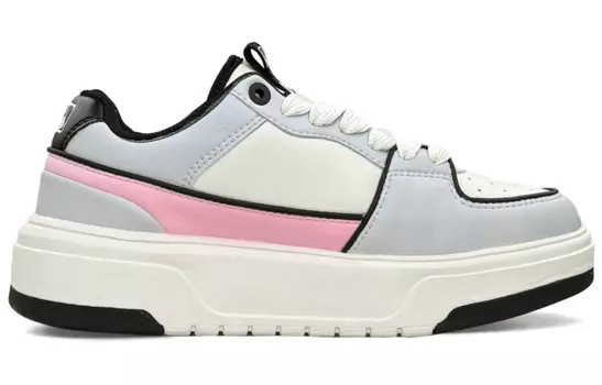 Кроссовки MLB Chunky Liner Skateboarding Shoes Unisex Low-top Pink, серебряный