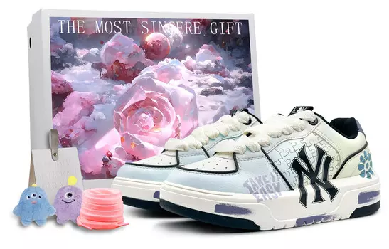 Кроссовки MLB Chunky Liner Skateboarding Shoes Unisex Low-top Blue, синий