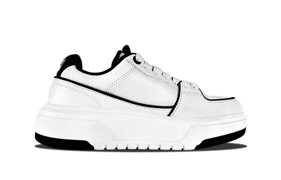 Кроссовки MLB Chunky Liner Skateboarding Shoes Unisex Low-top Black, белый