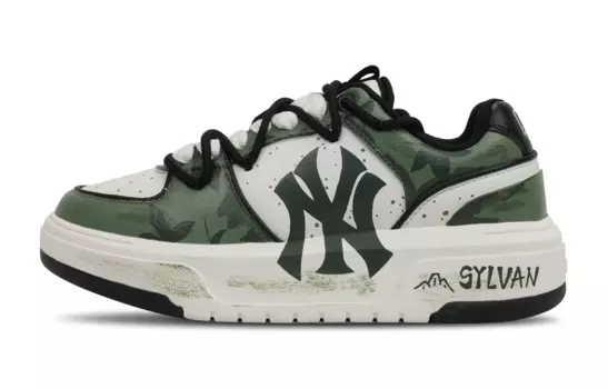 Кроссовки MLB Chunky Liner Skateboarding Shoes Unisex Low-top White/green, цвет Jasper